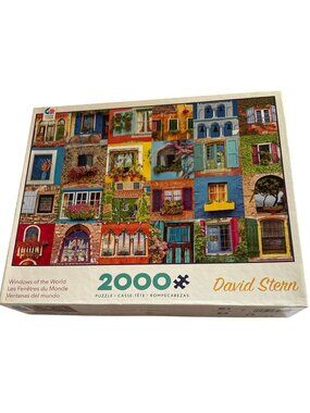 Windows Of The World 2000-Piece Puzzle By David Stern Ceaco 38" x 26" Colorful A